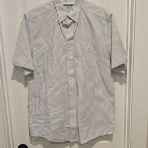L.L. Bean Men's Light Blue Pinstripe Shirt
